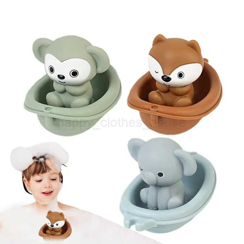 Bath Boats For Kids 6X Floating Stackable Water Table Toys Shower Beach Bathtub Toys With Animal Bath Toys For Toddler BirthdayXJ241207