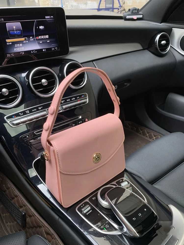 Wine Red PU Crossbody Bag 2023 New Wens Exquisite Lock Design Single Shoulder Bags Classic Simple Versatile Ladies Handbag B250618