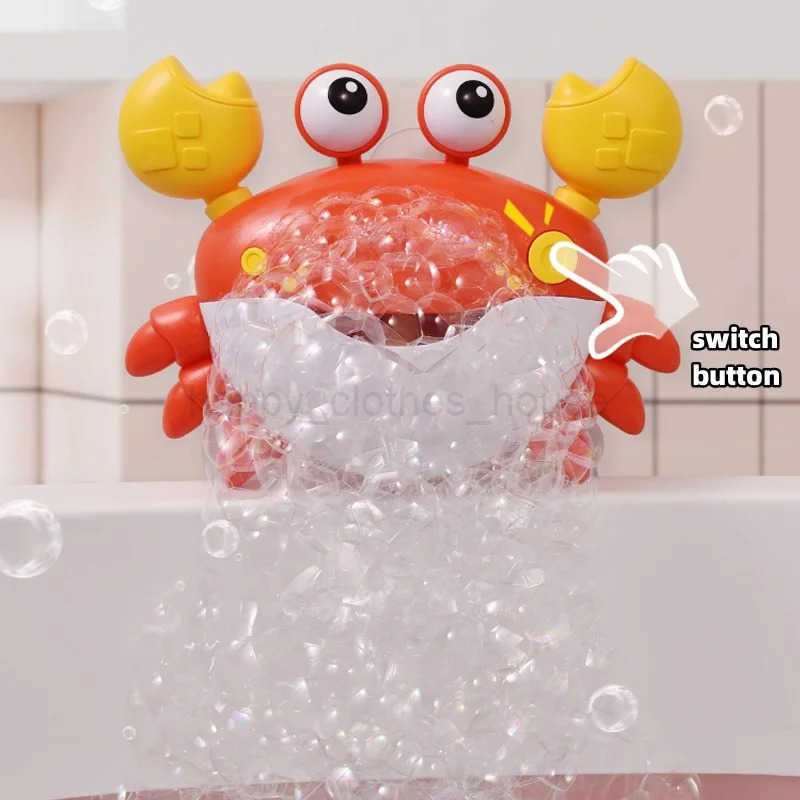 Baby Shower Toy Automatic Bubble Machine Machine Crab Music Shower Toy Bath Soap Bathroom Toy for ChildrenXJ241207