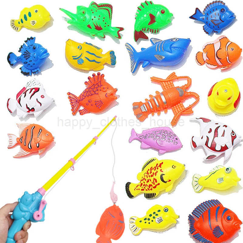 Children Bathtub Magnetic Fishing Toy Swimming Bathing Pool Water Floating Fish Toy Parent-child Interactive Toys Game Baby ToysXJ241207