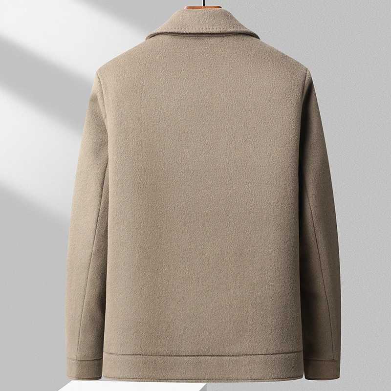 2024 Autumn/Winter New Mens Wool Coat Detachable Inner Jar Short Sleeve Jacket High end Fabric Youth Fashion Wool Coat X241207