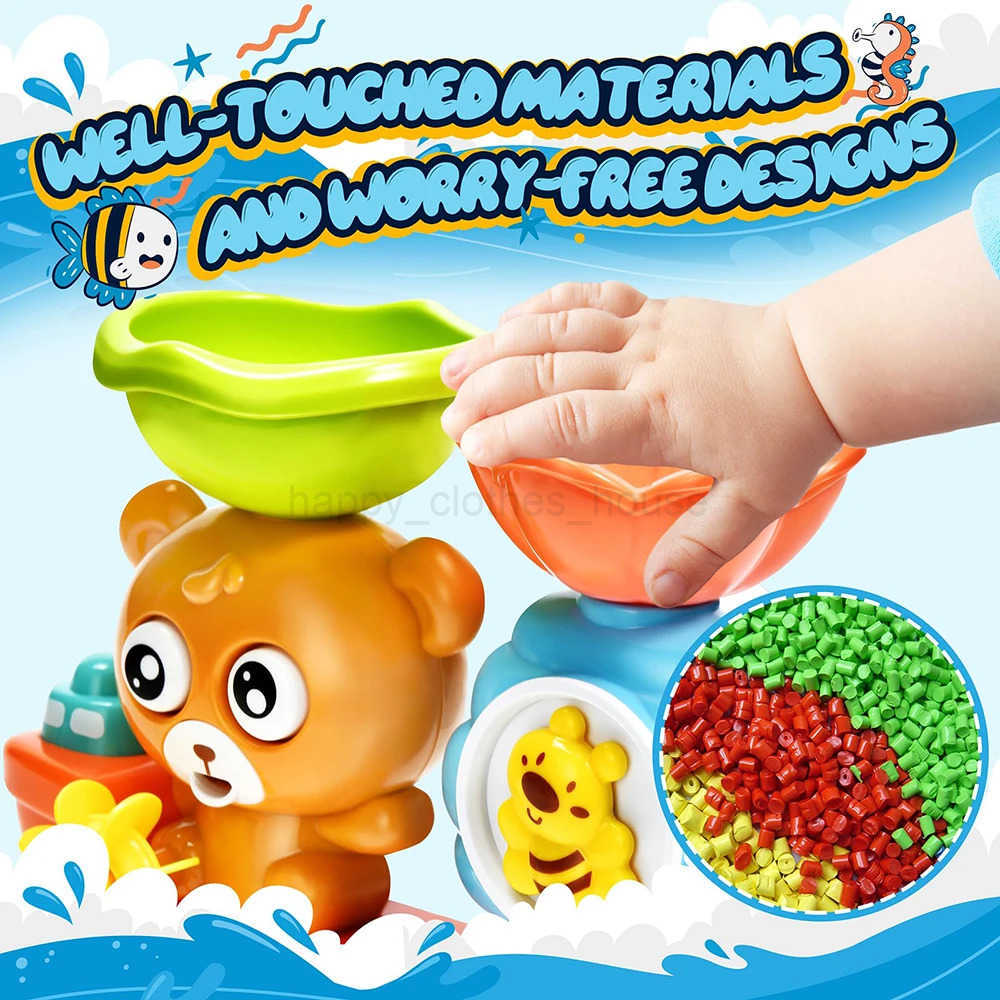 Baby Bath Toy Wall Sunction Cup Track Water Games Children Bathroom Monkey Caterpilla Bath Shower Toy for Boys Girls Kids GiftsXJ241207
