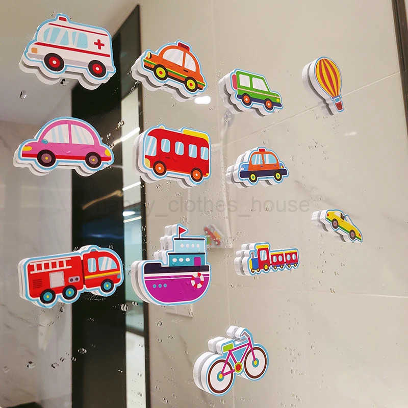 Baby Toy Traffic Bath Toys for Kids Soft EVA Paste Animal Cognitive Floating Bathtub Bathroom Water Toy for Boys Girls 2 3 4 AgeXJ241207