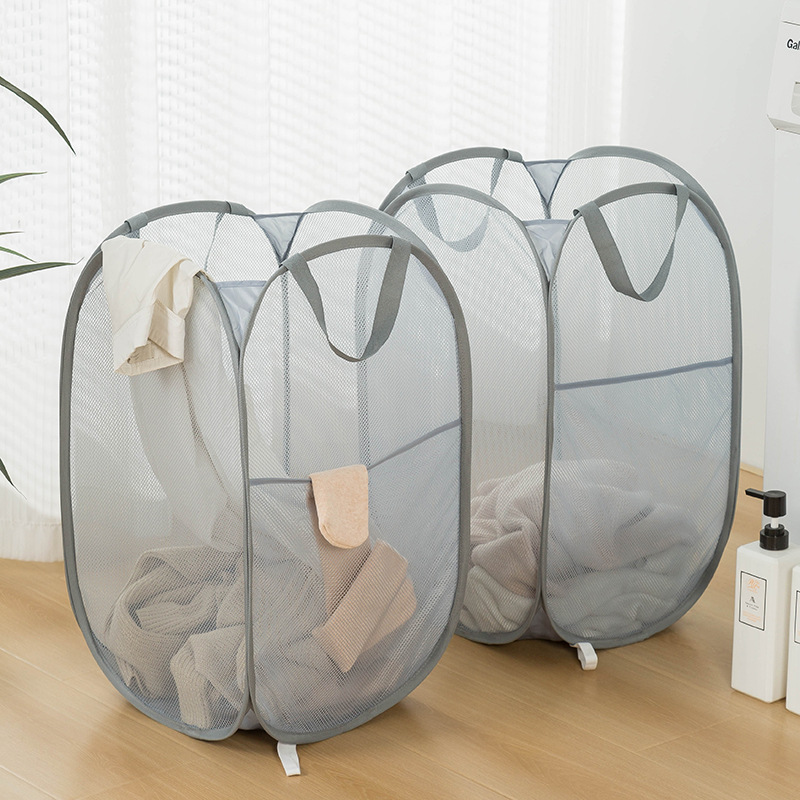 Household dirty clothes storage basket grid laundry basket foldable dirty storage basket wholesale