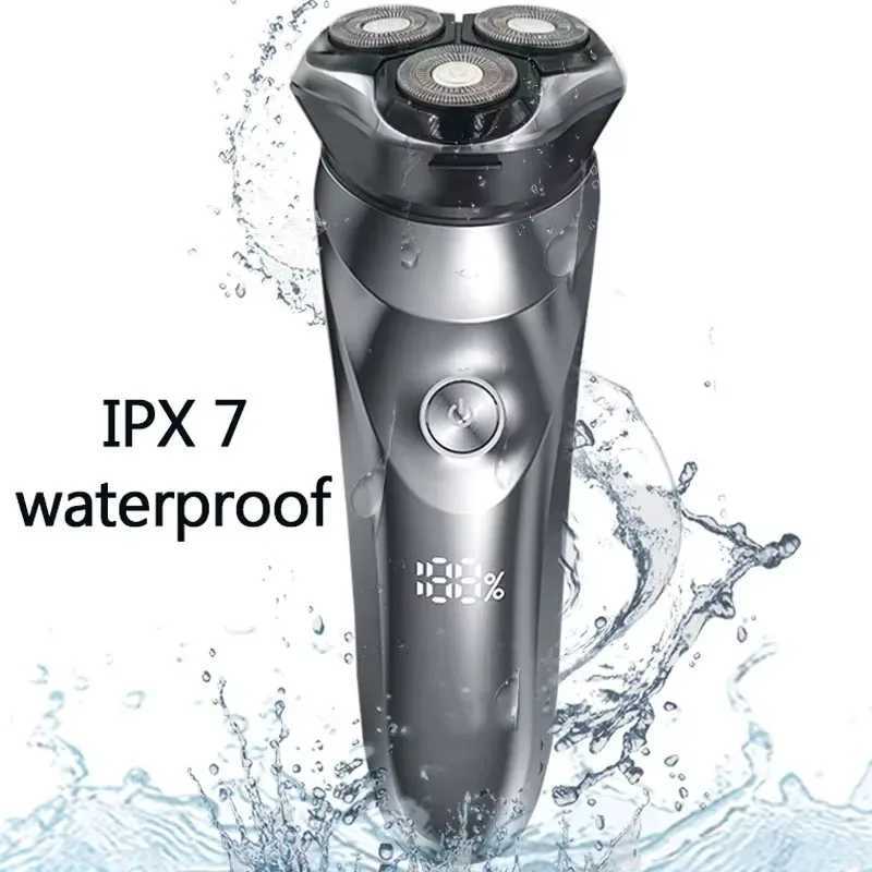 Electric Shaver for mens electric shaver Smart razor for Beard timmer IPX7 waterproof Wet And Dry shaving machine Men ShaverXJ241207