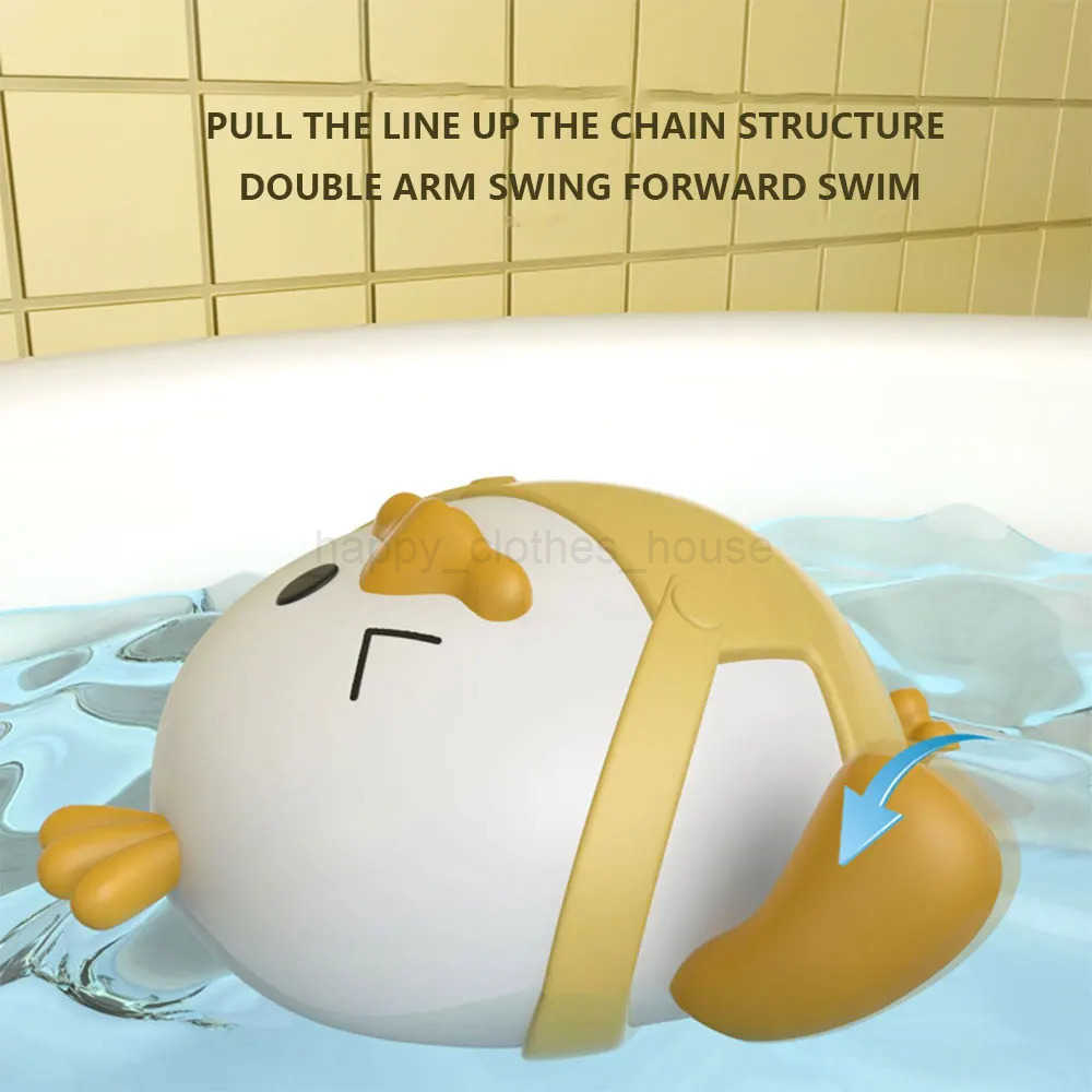 Cute Fun Toys Summer ChildrenS Bath Pull String Duckling Water Play Baby Bath Swimming Cute Toys For Boys And Girls UniversalXJ241207