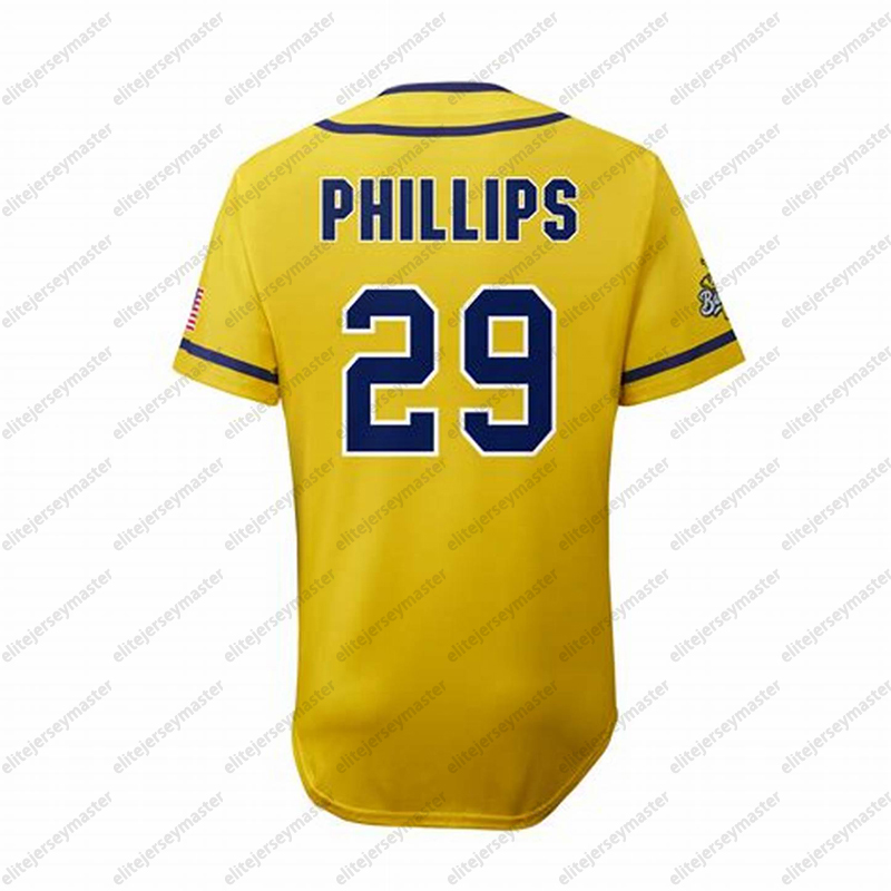 Bananas Olson 8 Phillips 29 Rac 15 Baseball Jersey Customized Jerseys For Mens Women Youth