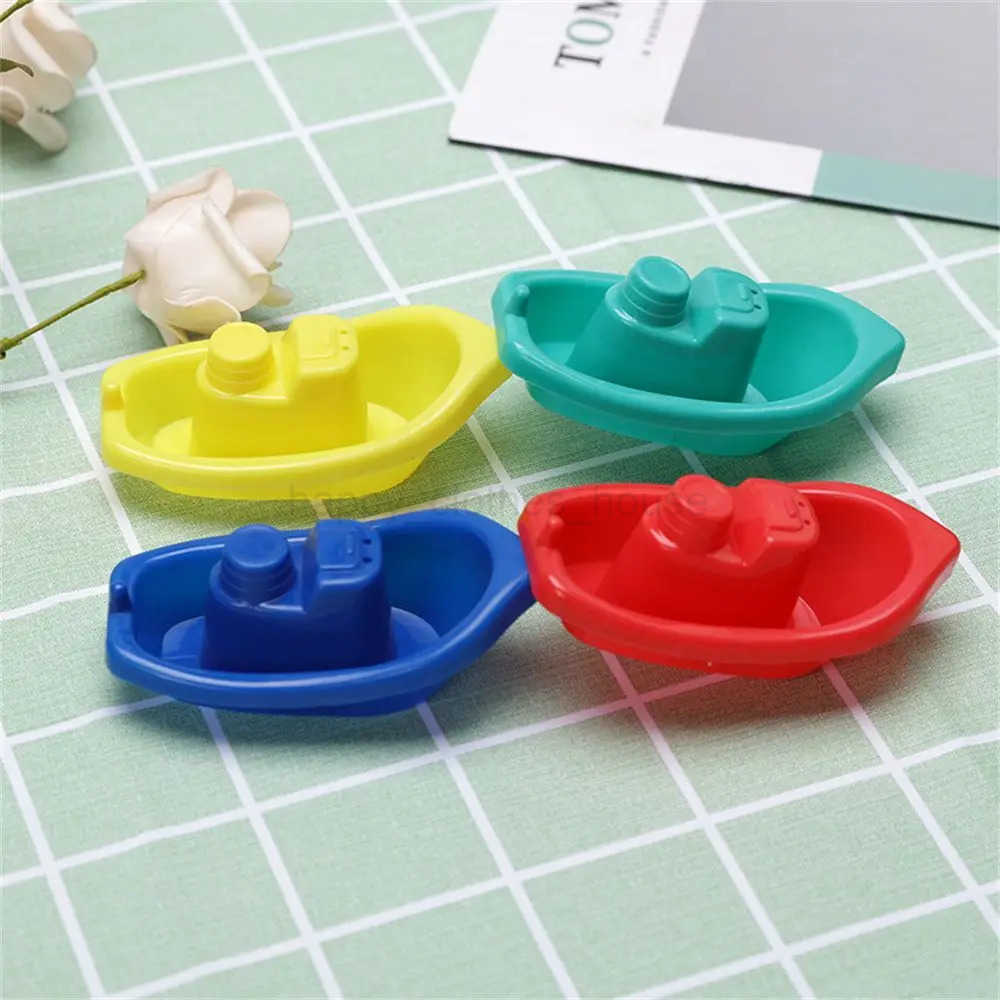 4pcs Boat Bathtub Swimming Water Play Toy Floating Ship Bathroom Educational Toy for ShowerXJ241207
