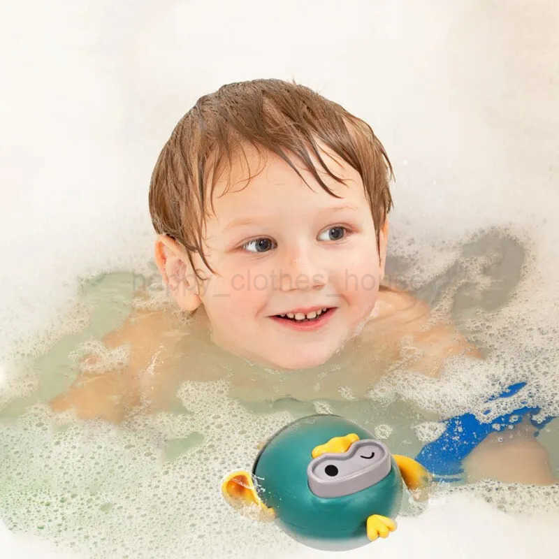 1Pcs Kid Bath Wash Pull Line Little Duck Baby Summer Bathroom Swimming Winding ToyXJ241207