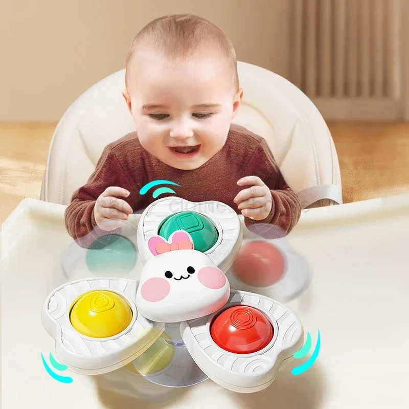 Baby Sucker Spinning Toys Children Bath Montessori Education Rotating 3 Years Bathroom Toys for Toddler Infant Toys for BabyXJ241207