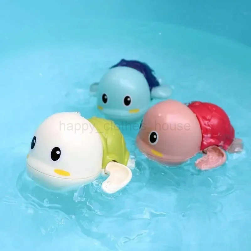 Clockwork Baby Bath Toys Cute Turtles Swimming Pool Toys Water Bathing Summer Bathroom Toys For KidsXJ241207