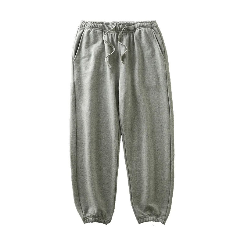 DUKEEN 500G Heavy duty Mens Sports Pants SpringSummer 100 Cotton Loose Casual Running Drawstring 241206