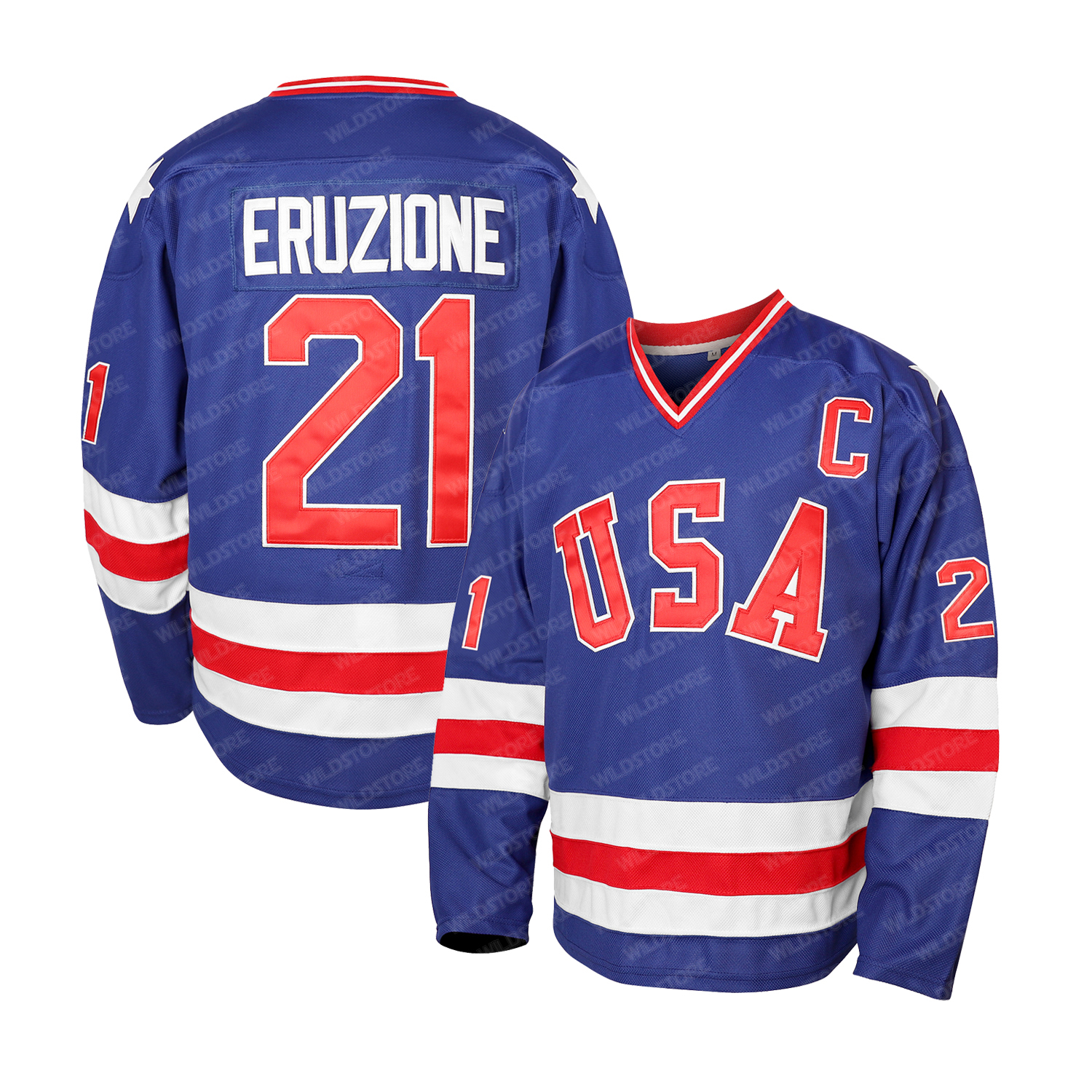 1980 Team USA Hockey Jerseys 30 Craig 21 Eruzione 17 O'Callahan 1980 Miracle USA Vintage Jerseys White Blue S-3XL Name Name Name Number