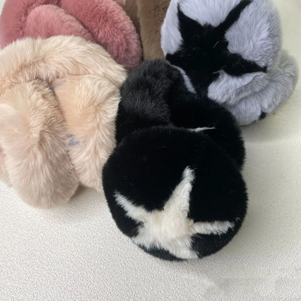 Riding Ear Cap Plush Eartips Star Thick Five Star Eartips Windproof and Warm Winter Eartips for Girls 241205