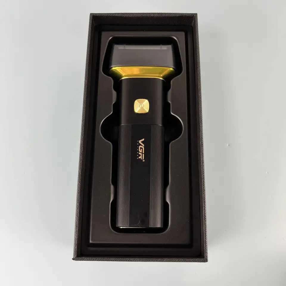 VGR Pro 3D Floating Wet Dry Electric Shaver For Men Rechargeable Facial Electric Razor Washable Beard bald head Shaving MachineXJ241207