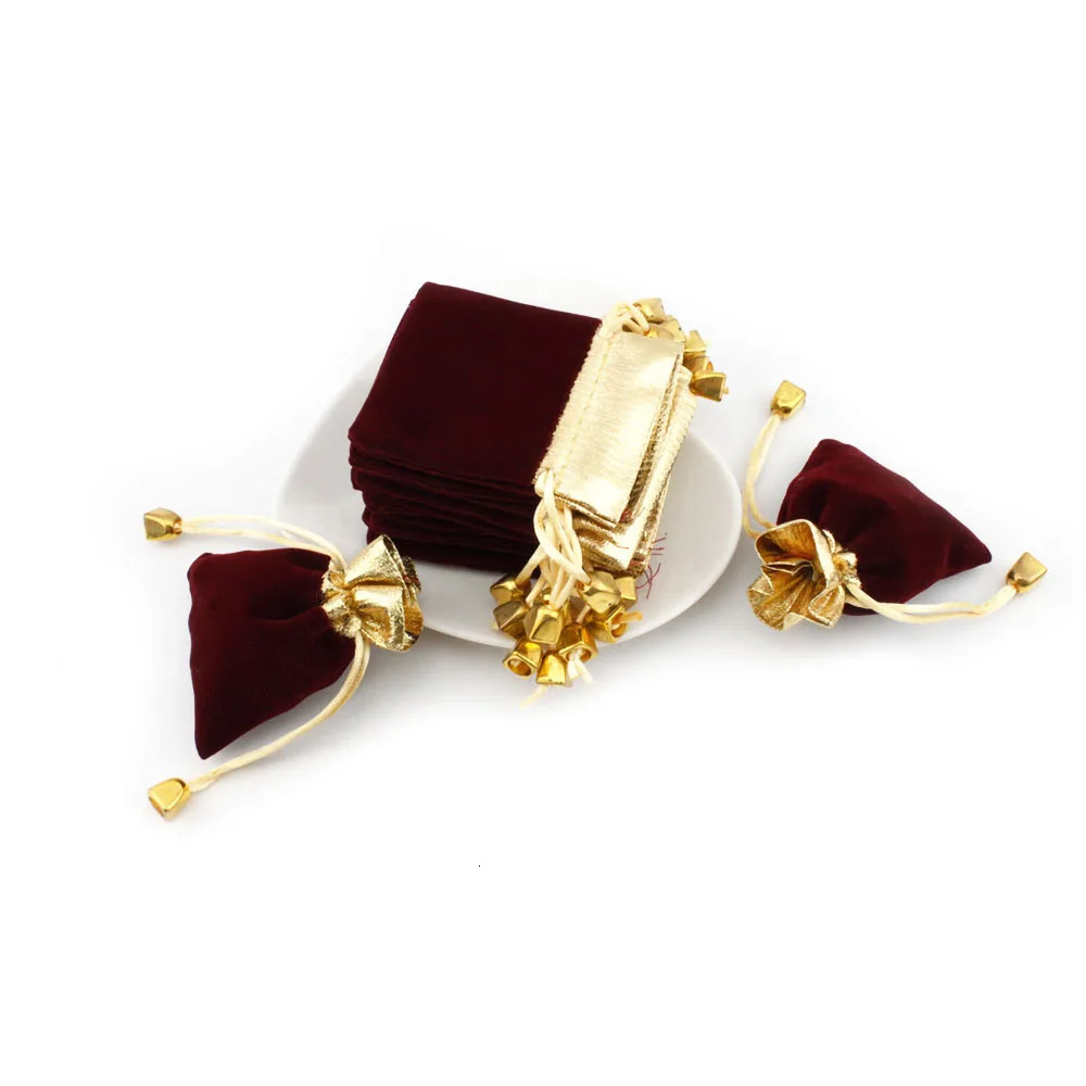 Elegant velvet bag Lint bag flannel jewelry bag Charpie Motarium cotton flannel gold-plated packaging bag 50 pieces/batch 241206