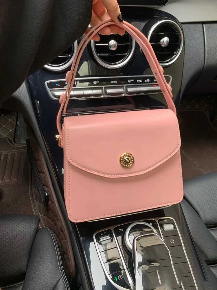 Wine Red PU Crossbody Bag 2023 New Wens Exquisite Lock Design Single Shoulder Bags Classic Simple Versatile Ladies Handbag B250618