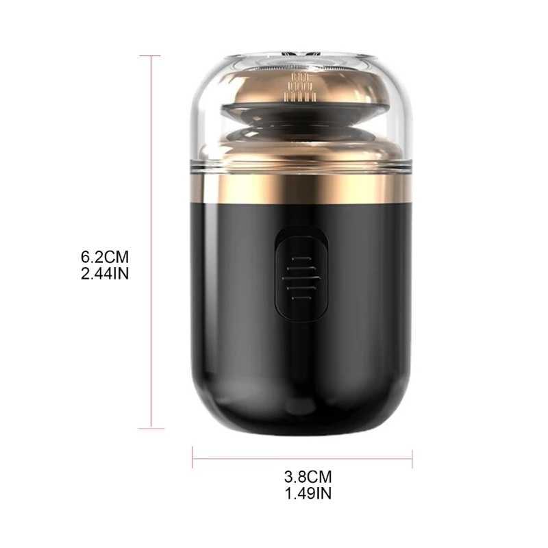 2 in 1 Razors Portable Men Shave Pocket Size Cordless Beard Nose Hair Trimmer Wet Dry Shaving MachineXJ241207