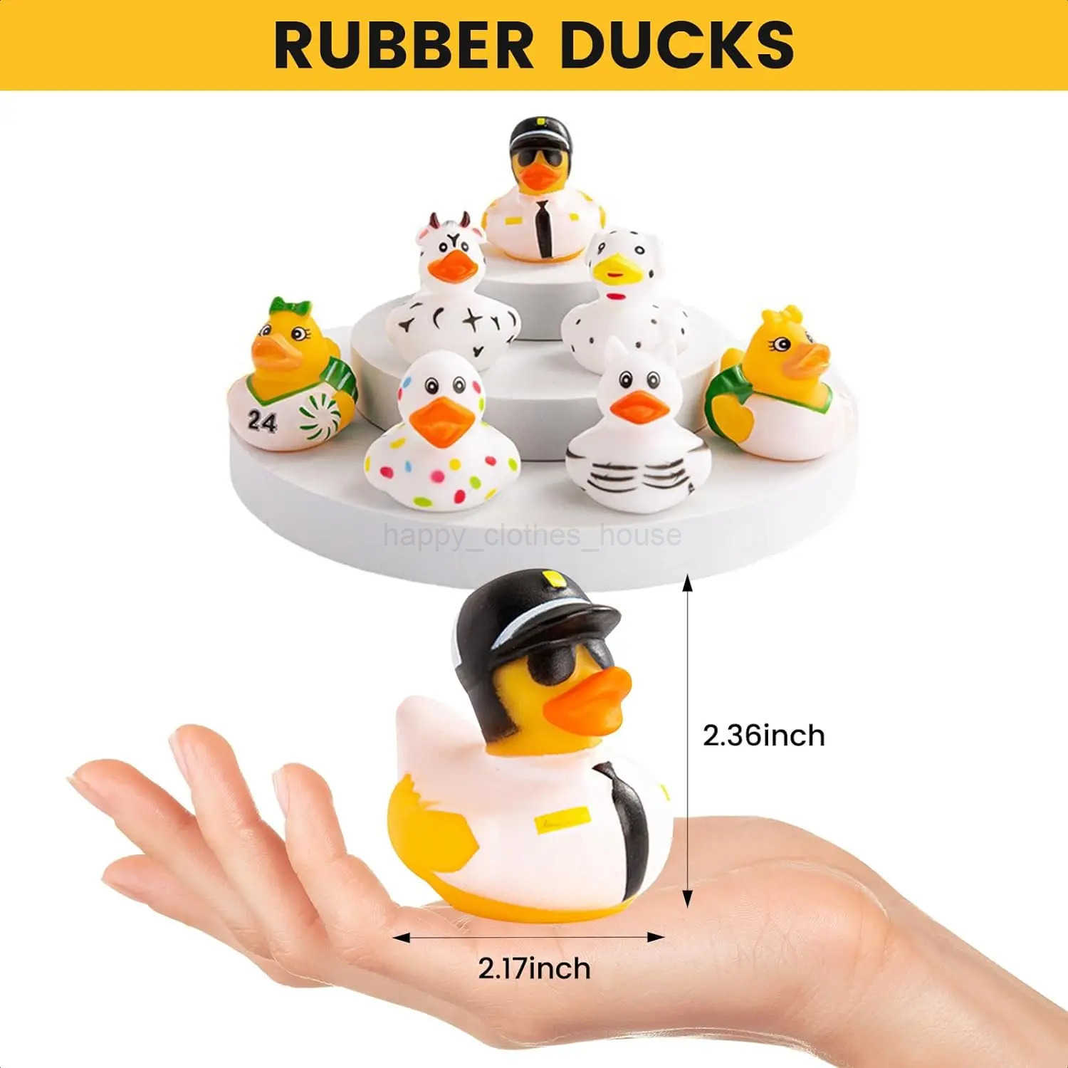 30 Pack Rubber Ducks in BulkRubber Ducks Car Ducking for Ducking Assorted Rubber Ducks Bulk Shower Swimming Bath ToyXJ241207