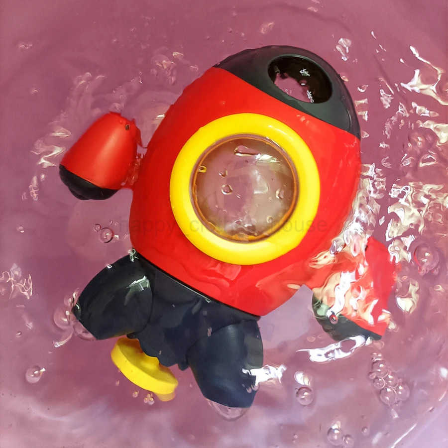 Q version shower rotating spray rocket water splashing handheld showerhead baby shower soothing toyXJ241207