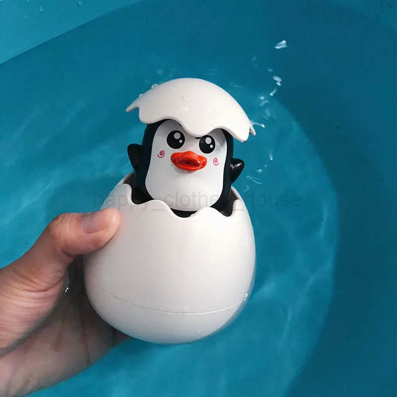 Kids Bath Toys Baby Cute Duck Penguin Egg Water Spray Sprinkler Bathroom Sprinkling Toy Beach Shower Swimming Toddler Toys GiftXJ241207