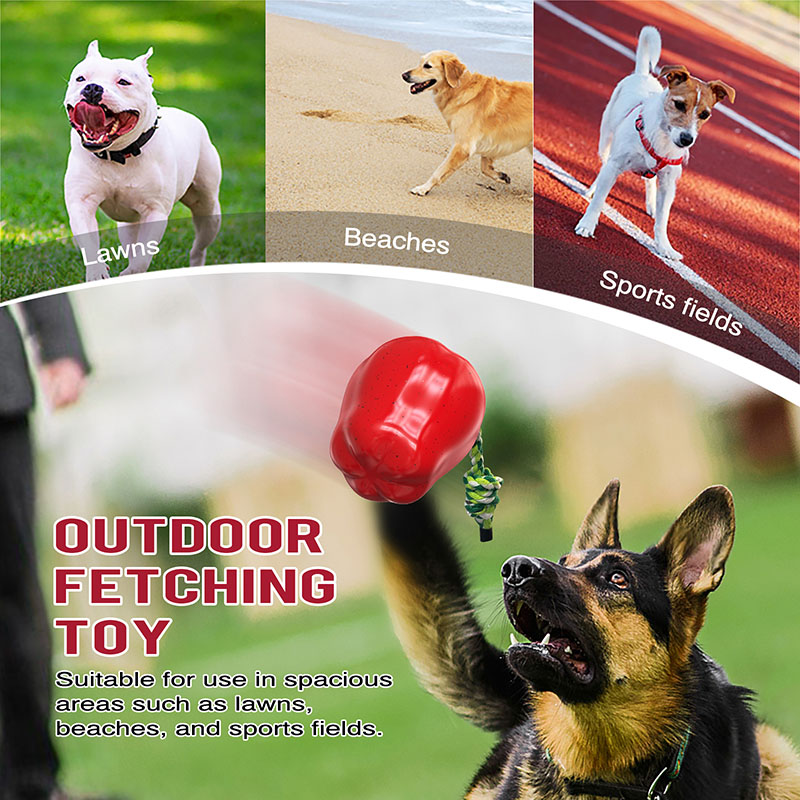 Pet leakage food ball dog teething indoor apple toys dog teething bite can not be broken venting bite-resistant toys