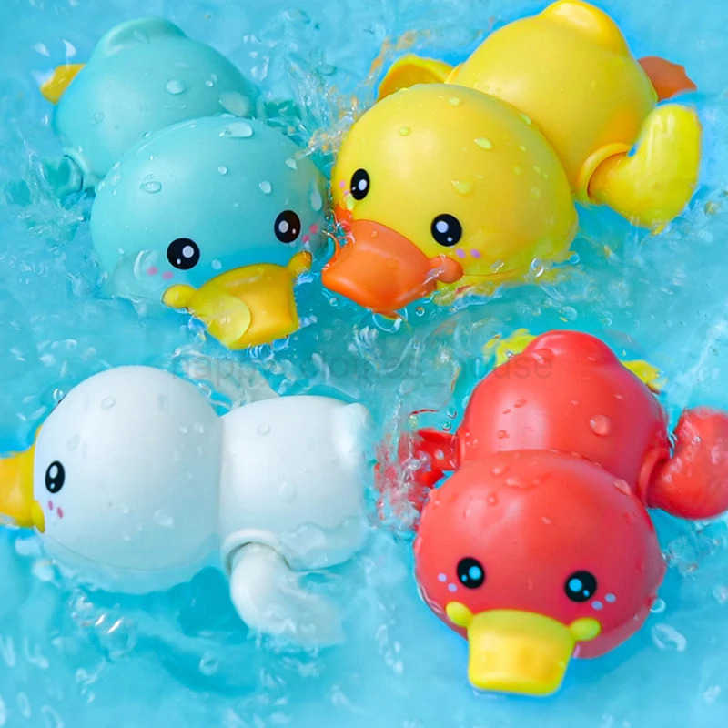 Baby Bath Toys Kids Swimming Clockwork Dolls Play Water Fun Bathing Cute Funny Children Bathroom Shower Bathtub Animals ToyXJ241207
