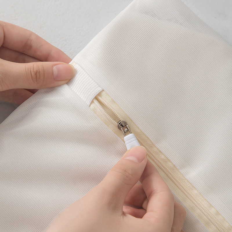 Non fluorescent natural color laundry bag washing machine specific anti deformation laundry mesh bag fine mesh clothing bra care bag