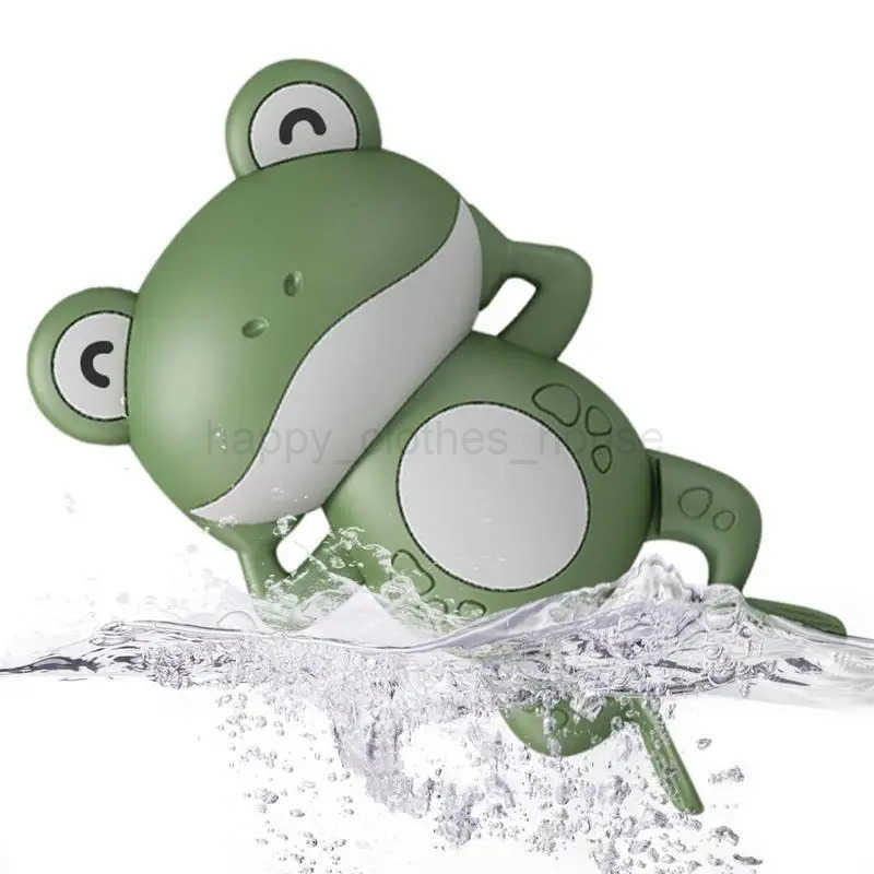 2023 New Baby Bath Toys For Children New Baby Bath Swimming Bath Toy Cute Frogs Clockwork Bath Toy Swimming Water Clockwork ToysXJ241207