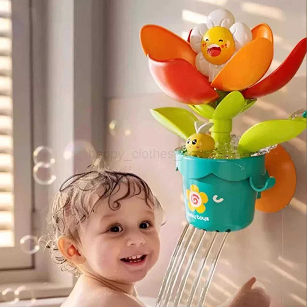 Baby Funny Water Game Bath Toy Sunflower Bathroom Shower Spray Water Bathroom Bathtub Toy Fun Water Spray SprinklerXJ251207
