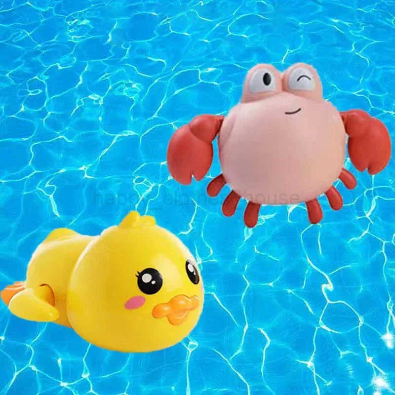 Animal Baby Bathing Toy Cute Duck Bathroom Bathtub Toys Fun Baby Bath Toys Swimming Dolphins Pool Game for ToddlerXJ241207