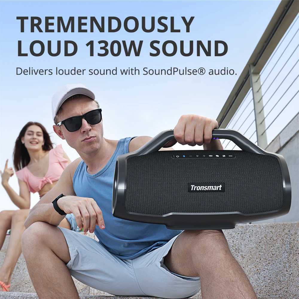 Tronsmart Bang Max Speaker wireless connections Speaker with 130W 3channel audio system synchronized 100speakers application control guitarmicroph