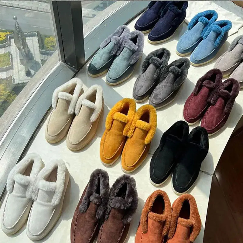 Womens snow boots cowboy boots natural fur warm fur leather shoes short boots womens ankle boots 241206