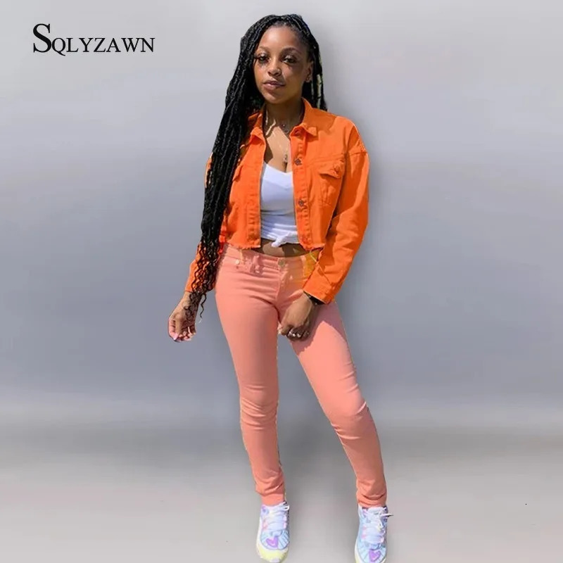 Streetwear denim cut jacket womens Gothic button torn bomber Harajuku retro green black long sleeved clothing 241206