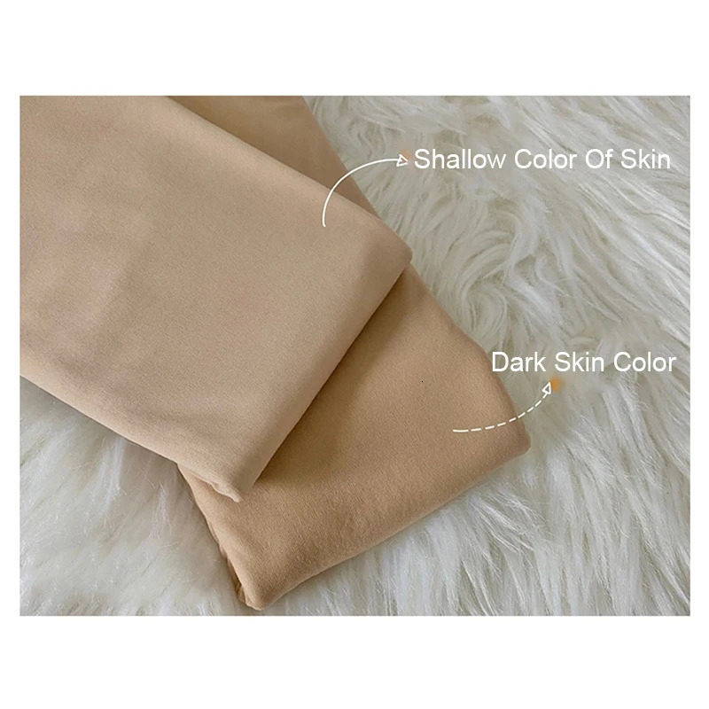 Womens Winter Skin Tone Legs Double Layer Heat Stretch Wool Lined Pantyhose Natural Skin Color Soft Womens Pants 241206