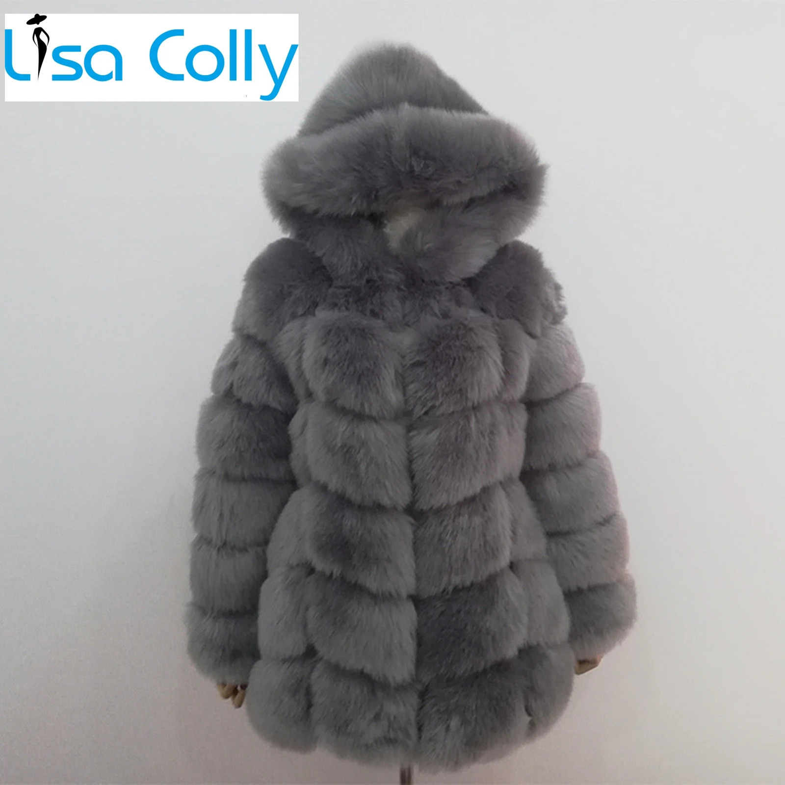 Womens Winter Artificial Fox Fur Coat Long Sleeve Artificial Fur Coat 241202