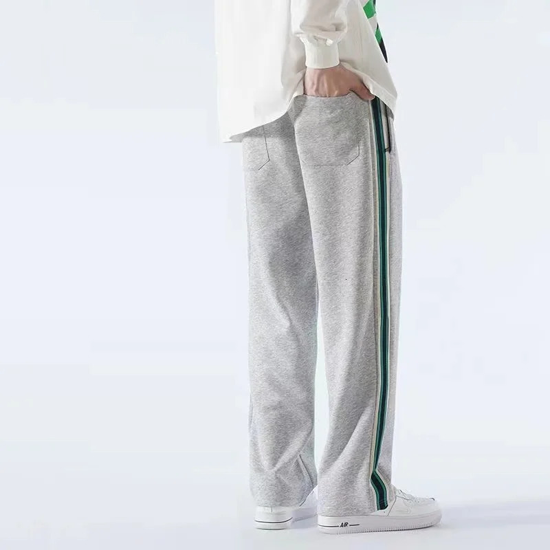 mens long leg straight winter autumn wool warm sports pants men 200cm 190cm 120cm Trouser 241206