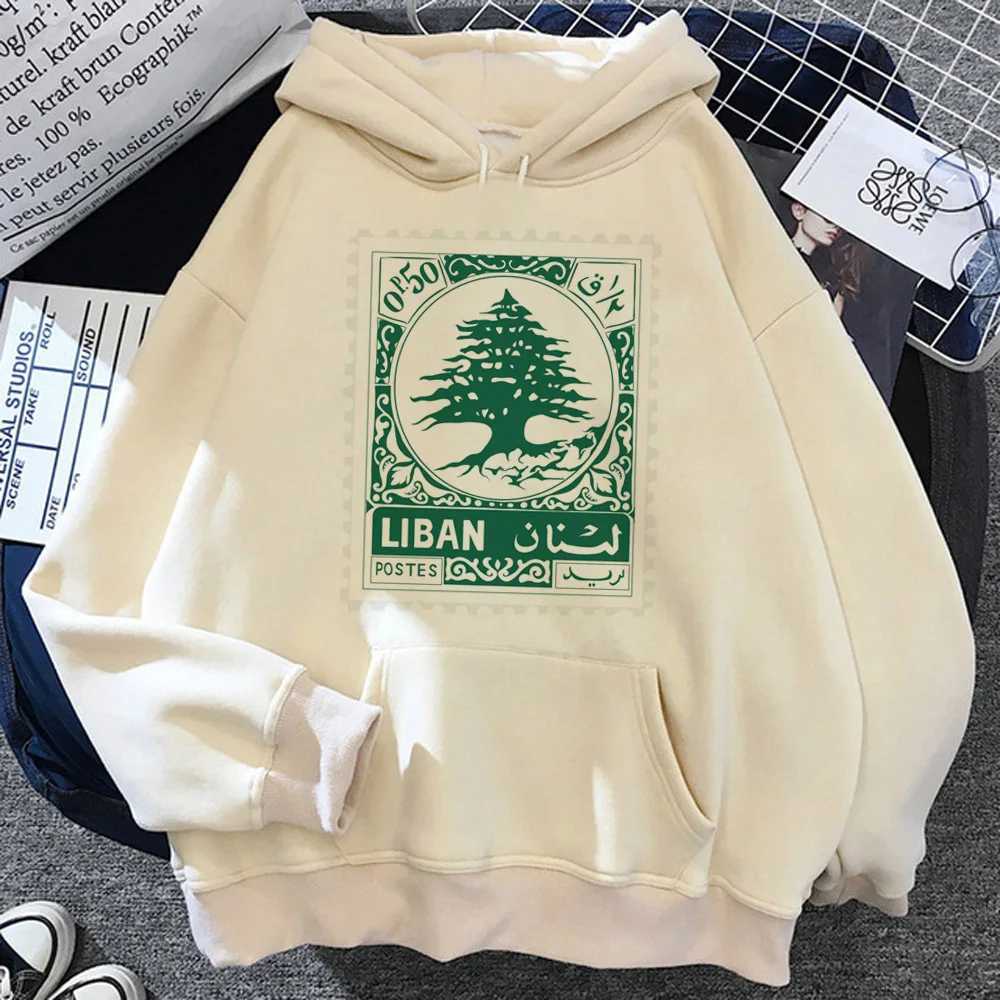 Lebanese Hoodie Harajuku Pattern Japanese Kawaii Winter Trendy Girl Pullover Sweater Winter Manga Elegant Printing Design X241207