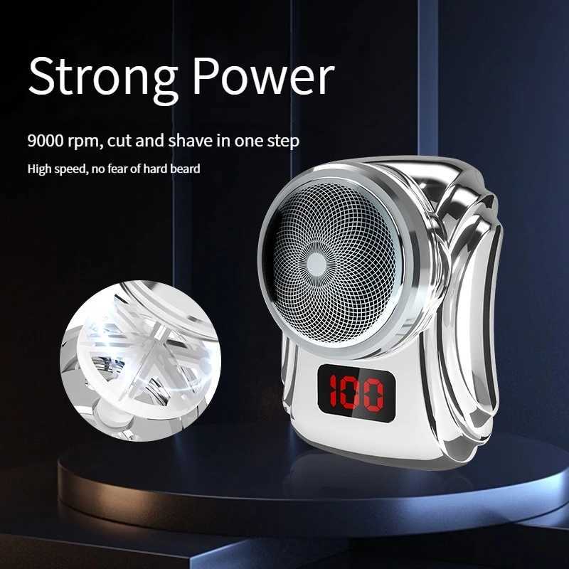 Hot selling electric mini shaver USB rechargeable Razor waterproof mens travel portable beard knifeXJ241207