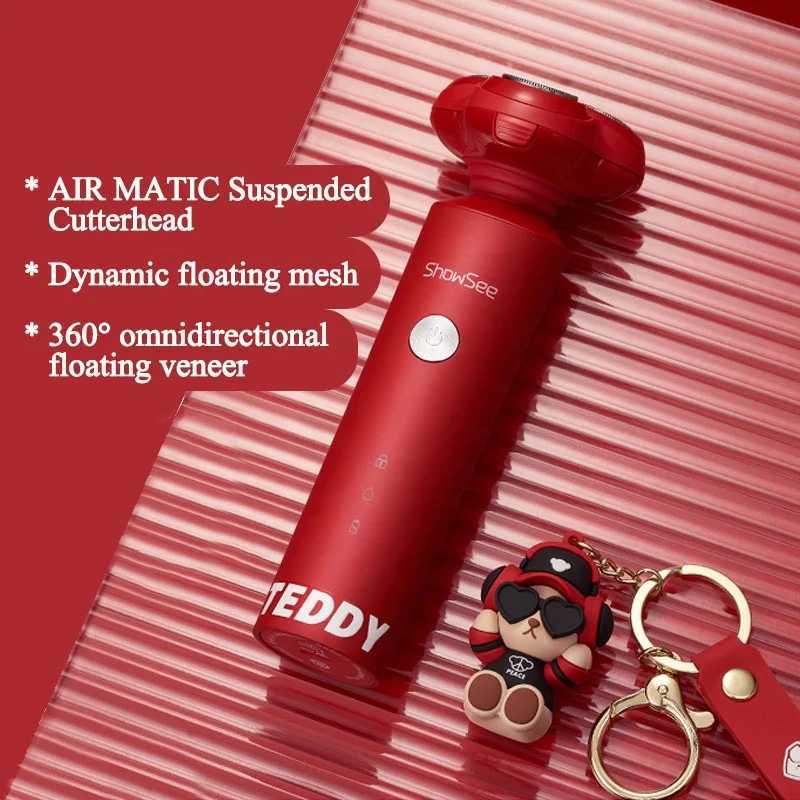 For Showsee Electric Shaving Chinese Red Triple Blade Shaving Razor F1R Wet and Dry Rechargeable Men Electric Shavers for FaceXJ241207