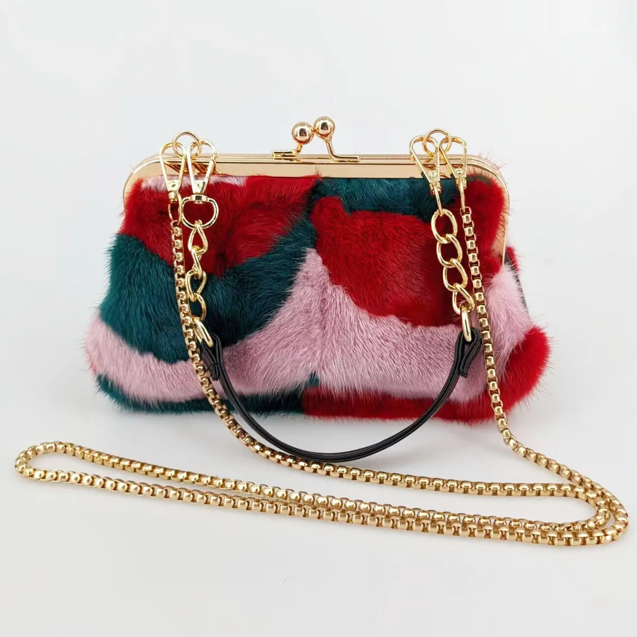 Mint Fur Womens Bag Beautiful Fashion Party Korean Wedding Clutch Cross Body Bag 241206