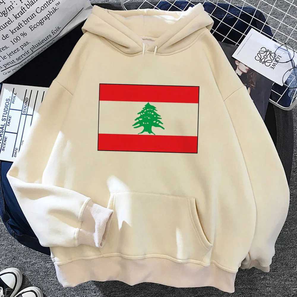 Lebanese Hoodie Harajuku Pattern Japanese Kawaii Winter Trendy Girl Pullover Sweater Winter Manga Elegant Printing Design X241207