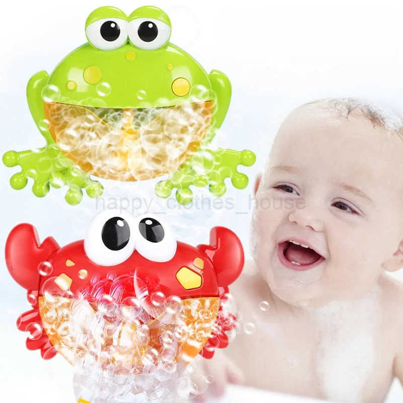 Baby Bath Toys Bubble Machine Crabs Frog Music Kids Bath Toy Bathtub Soap Automatic Bubble Maker Baby Bathroom Toy for ChildrenXJ241207