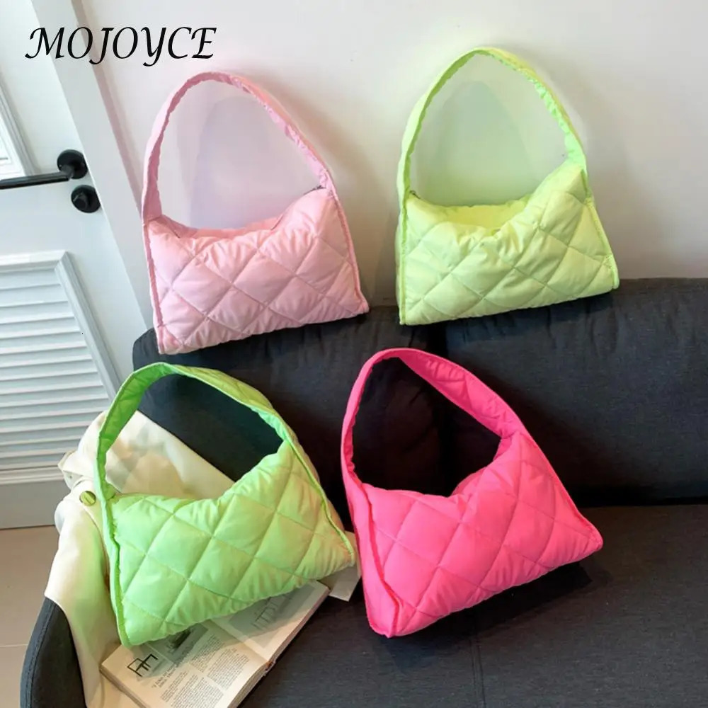 Womens Down Stray Bag Zipper Underbag Large Capacity Fashionable Lightweight Daily Handbag 241205