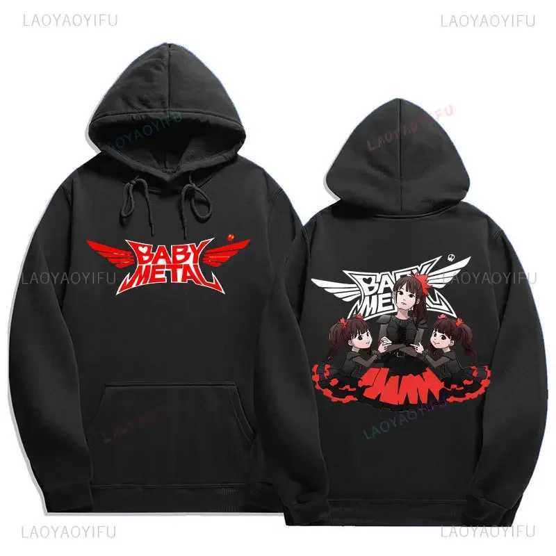 Japanese Baby Metal Galaxy Death Metal Band Sportswear Mens Hip Hop Rock Band Casual Autumn Winter Hoodie Comfortable Pulleys X241207