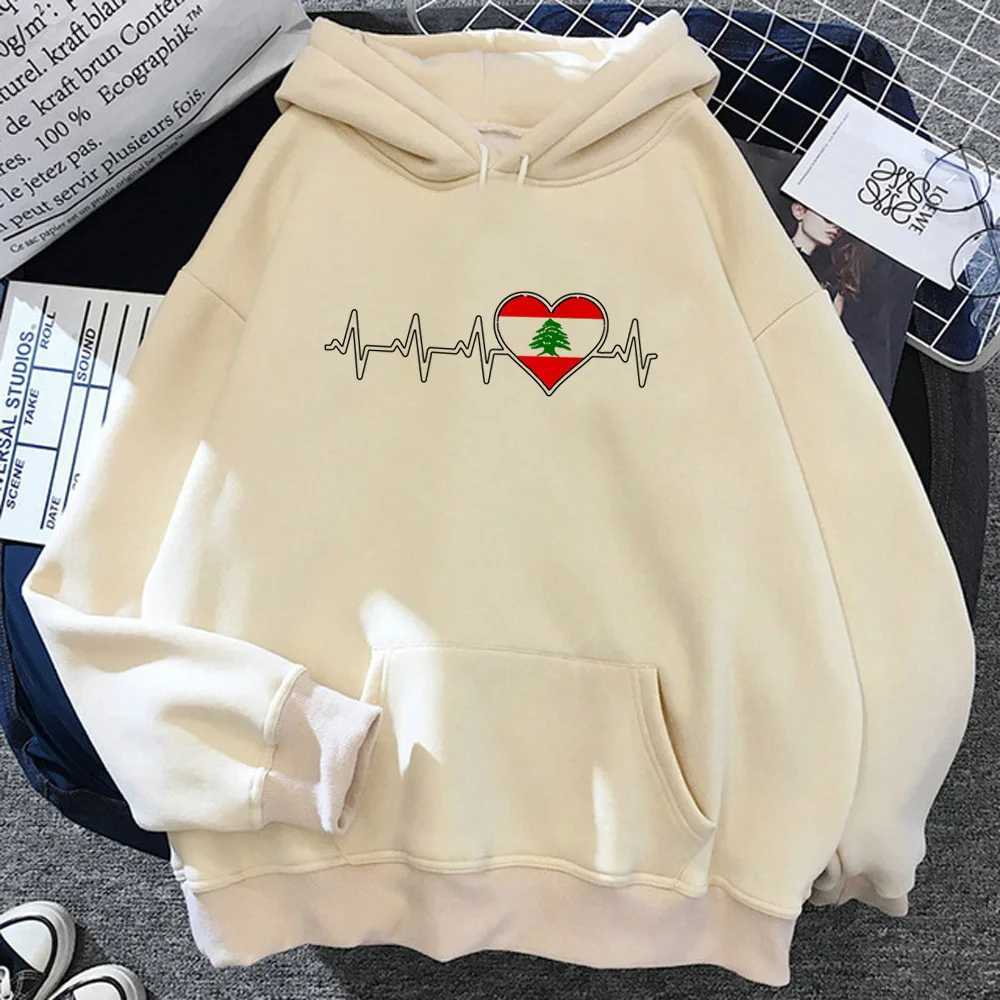 Lebanese Hoodie Harajuku Pattern Japanese Kawaii Winter Trendy Girl Pullover Sweater Winter Manga Elegant Printing Design X241207