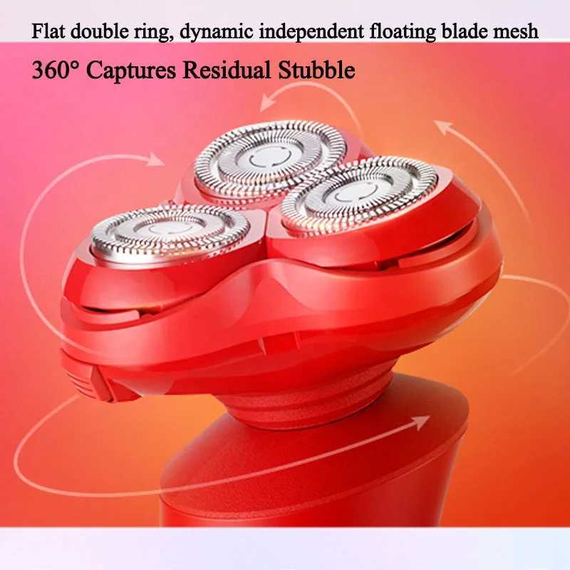 For Showsee Electric Shaving Chinese Red Triple Blade Shaving Razor F1R Wet and Dry Rechargeable Men Electric Shavers for FaceXJ241207