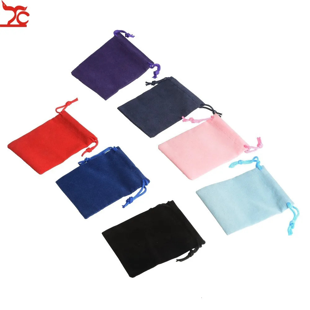 100 pieces/batch of velvet drawstring bags/jewelry bags Christmas wedding gift bags and De Bijoux velvet bags 241206