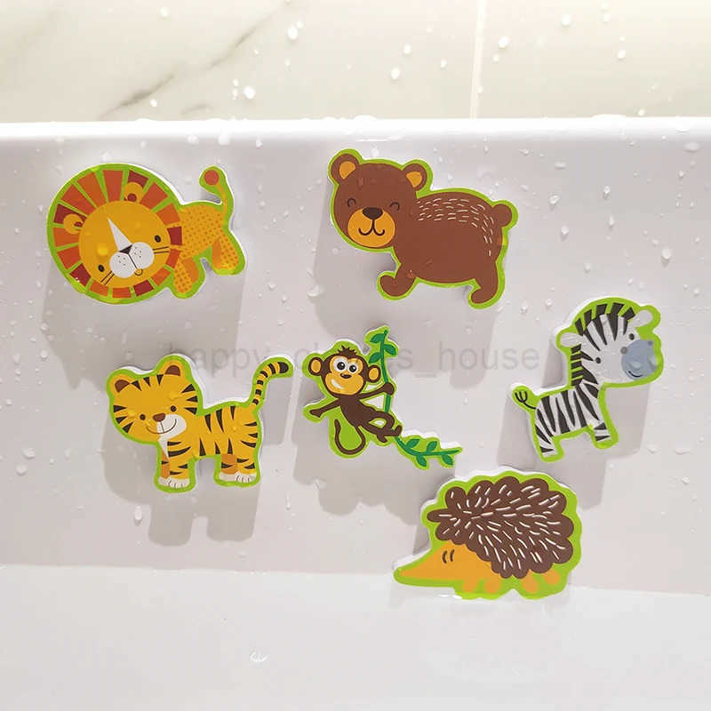 Animal Bath Toys for Boys Girls Baby Toys Soft EVA Foam Traffic Number Cognitive Floating Bathroom Toys Water Toys for ChildrenXJ241207