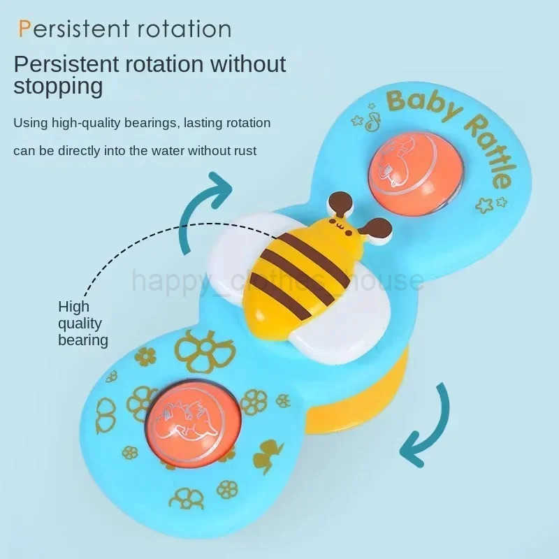 Suction Cup Spinner Toy 3PCS Windmill Animal Hand Spinning Toys Sensory Toys for Baby Toddlers Birthday Gift Bath ToysXJ241207